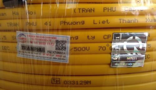 Thông báo áp dụng tem phủ cào kiểm tra hàng chính hãng trên dây điện Trần Phú