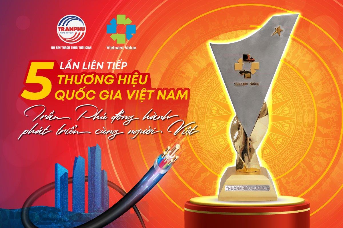 Dây cáp điện Trần Phú – 5 lần liên tiếp đạt Thương hiệu quốc gia Việt Nam