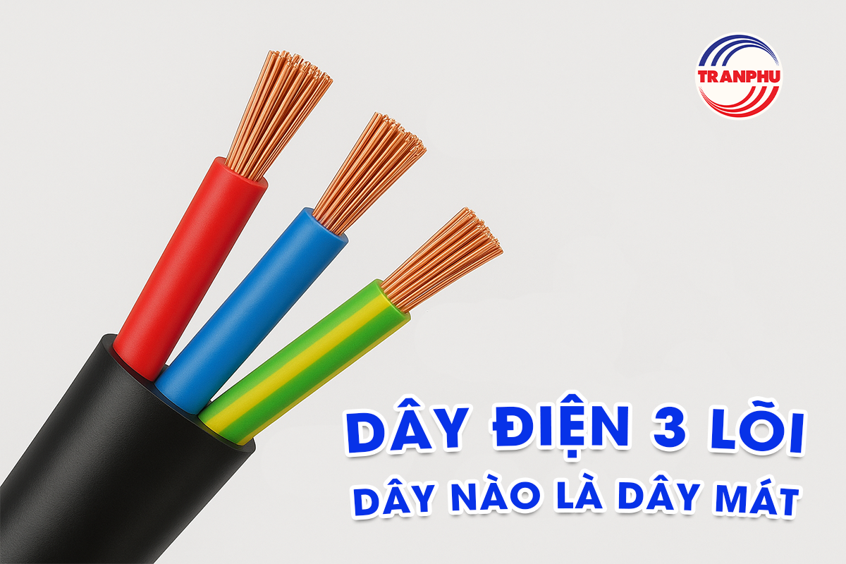 Dây điện 3 lõi dây nào là dây mát? Nhận biết chính xác để bảo vệ an toàn cho cả hệ thống điện