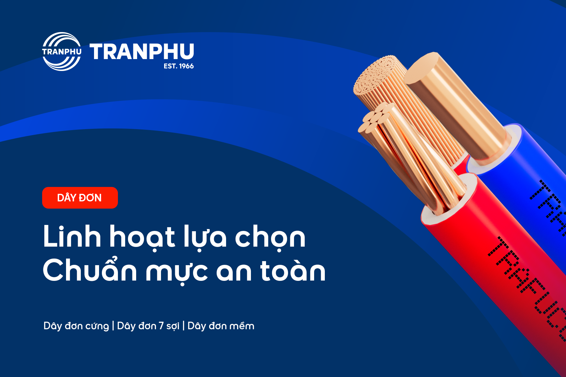 Dây điện đơn dân dụng Trần Phú – TRAFUCO: Đặc tính kỹ thuật và phân loại ứng dụng
