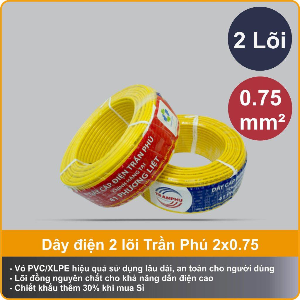 Phân loại dây điện Trần Phú 0.75