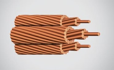 Bare copper conductor